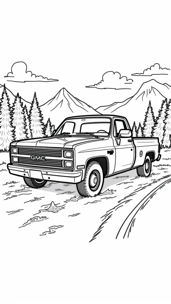 gmc coloring pages